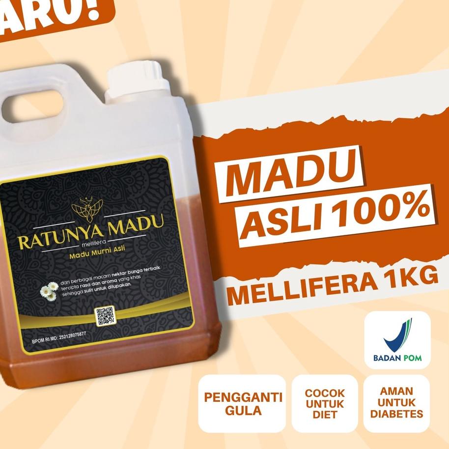 

✵ Murni Asli 1Kg Ratunya Mellifera Natural Pure Raw Honey ☚