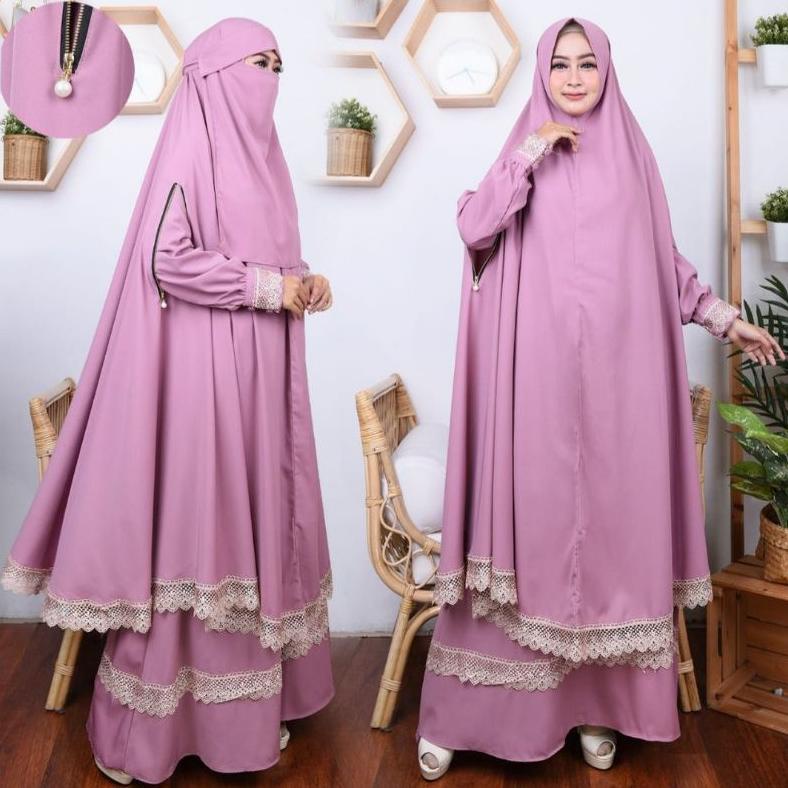 Gamis syari alya set by Resvy_collection