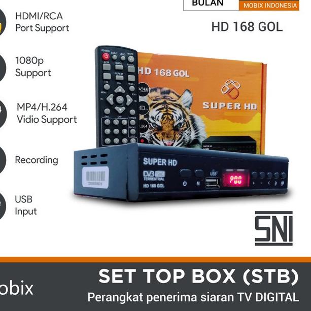 ☎ Set Top Box Tiger TV Digital Super HD 168 DVB T2 Penerima TV Digital -  ➾