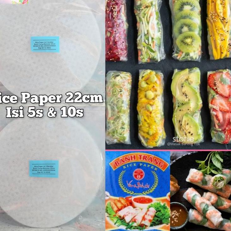 

Terlaku.../ Rice Paper 5 dan 10 lembar ricepaper bulat kotak rice paper salad banh trang diameter 22cm kulit lumpia vietnam kulit lumpia