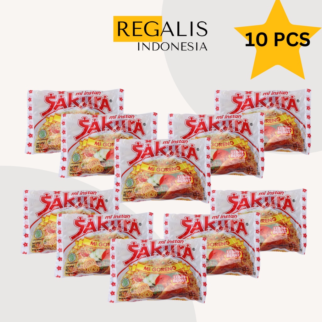 

10 PCS MIE SAKURA MIE JADUL INSTANT INDOFOOD 60GR