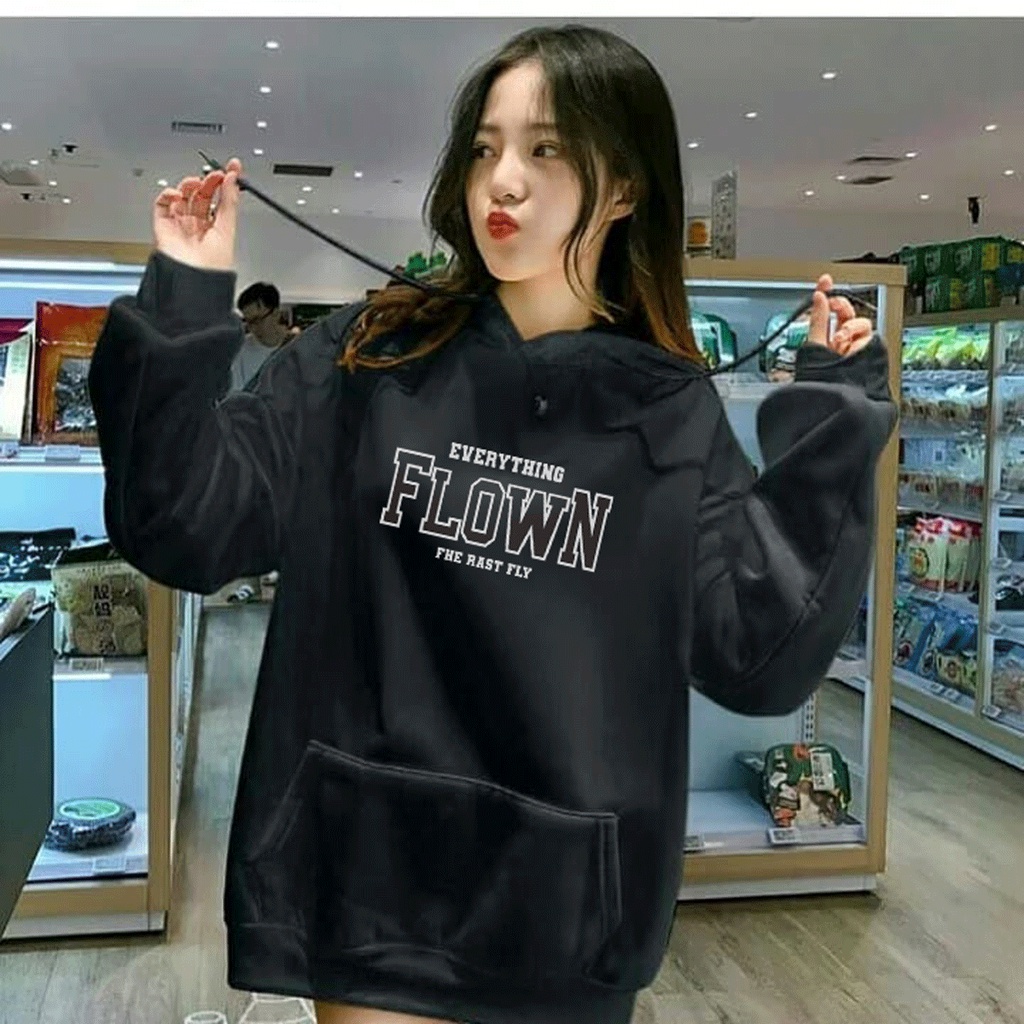 Sweater Wanita FLOWN Hoodie Remaja Dewasa Sweater Cewe Hoodie flecce Murah