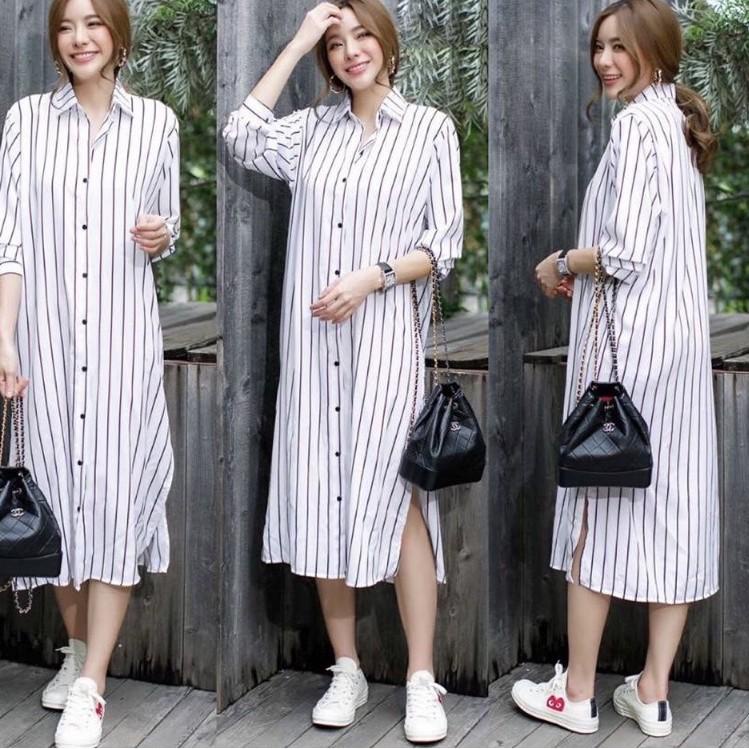 ☑ long tunik salur busui friendly / tunik motif salur /tunik panjang busui / K  ➬
