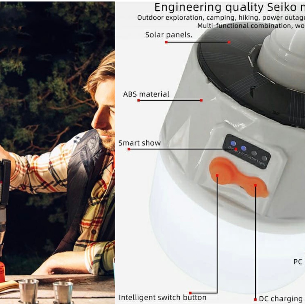 Lampu Emergency Solar Panel Surya LED 45 WATT