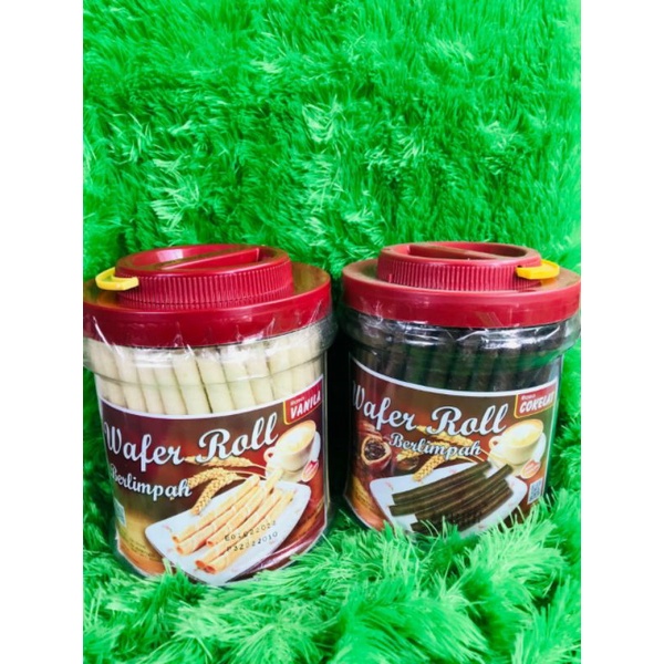 WAFER ROLL BERLIMPAH KEMASAN TOPLES MURAH COKLAT DAN VANILLA 600GR
