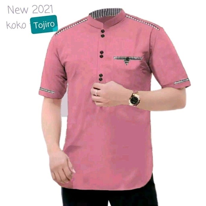 Promo lebaran 2023- Koko TOJIRO , Baju Koko Pria Muslim lengan Pendek Terbaru 2021 Part 2 - Dusty Pi
