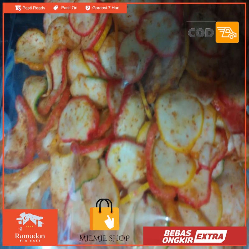 

Kerupuk Seblak kering pedas RIKI