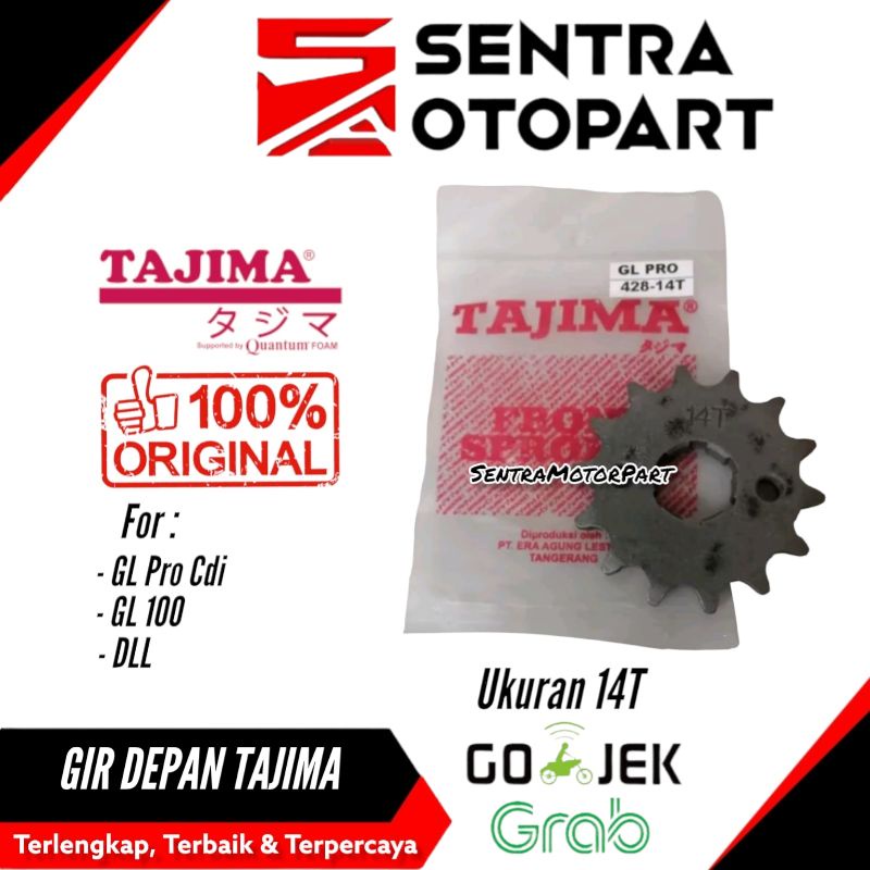 Gir gear depan gl pro gl pro cdi gl 100 13 14 15 16 17 428 TAJIMA