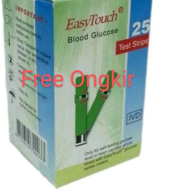 ➽ Free Ongkir Strip gula darah easy touch / strip glucose easy touch / alat cek gula darah / alat tes gula darah ❀
