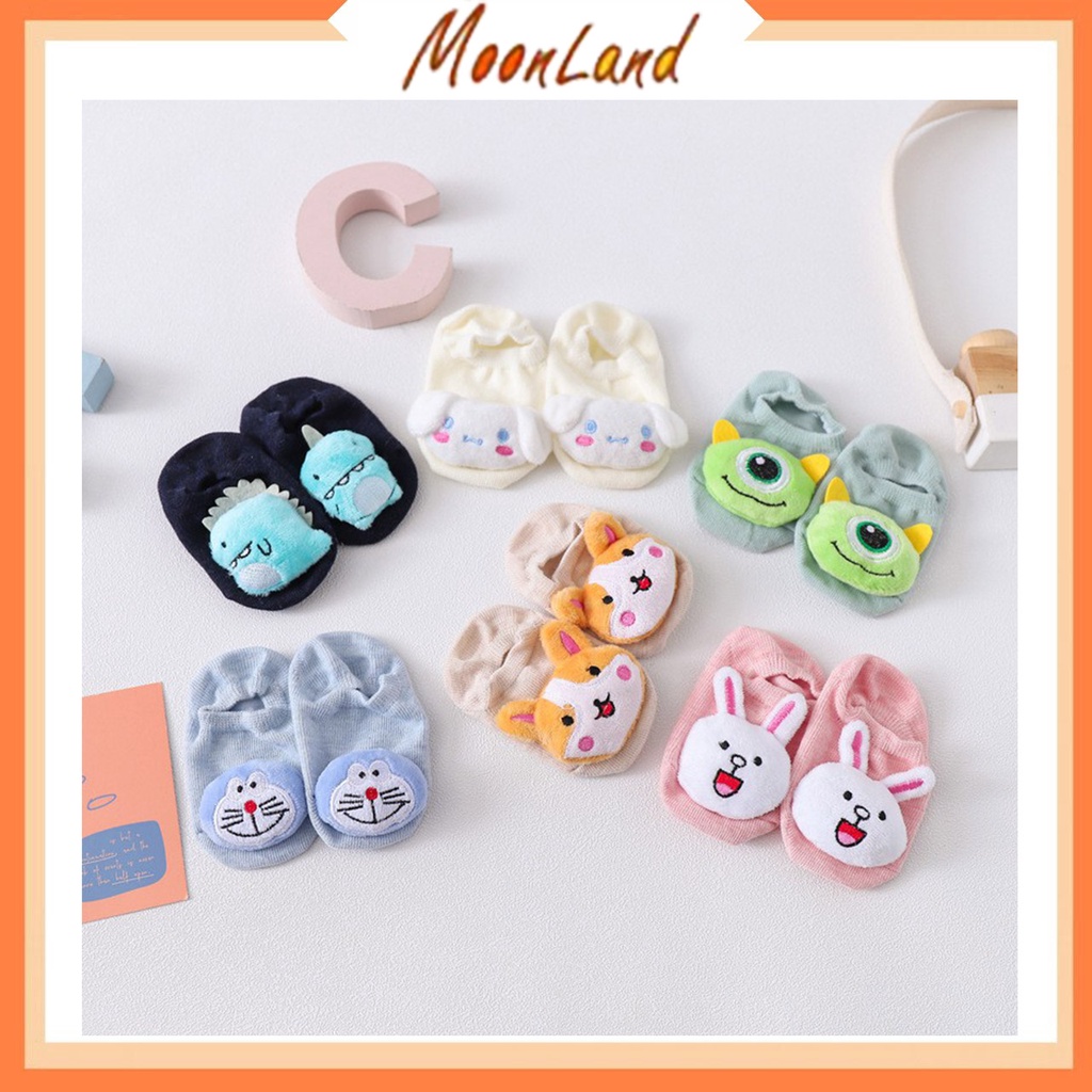 MoonLand Kaos Kaki Bayi Motif Hewan Kaos kaki Anak Karakter KaosKaki Anti Slip Baby Socks Animal Cute B11