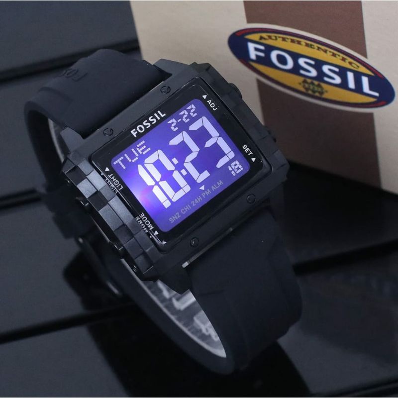 Trending Buat Berenang Jam Tangan Fossil Digital Tahan Air Pria Rubber Bisa COD