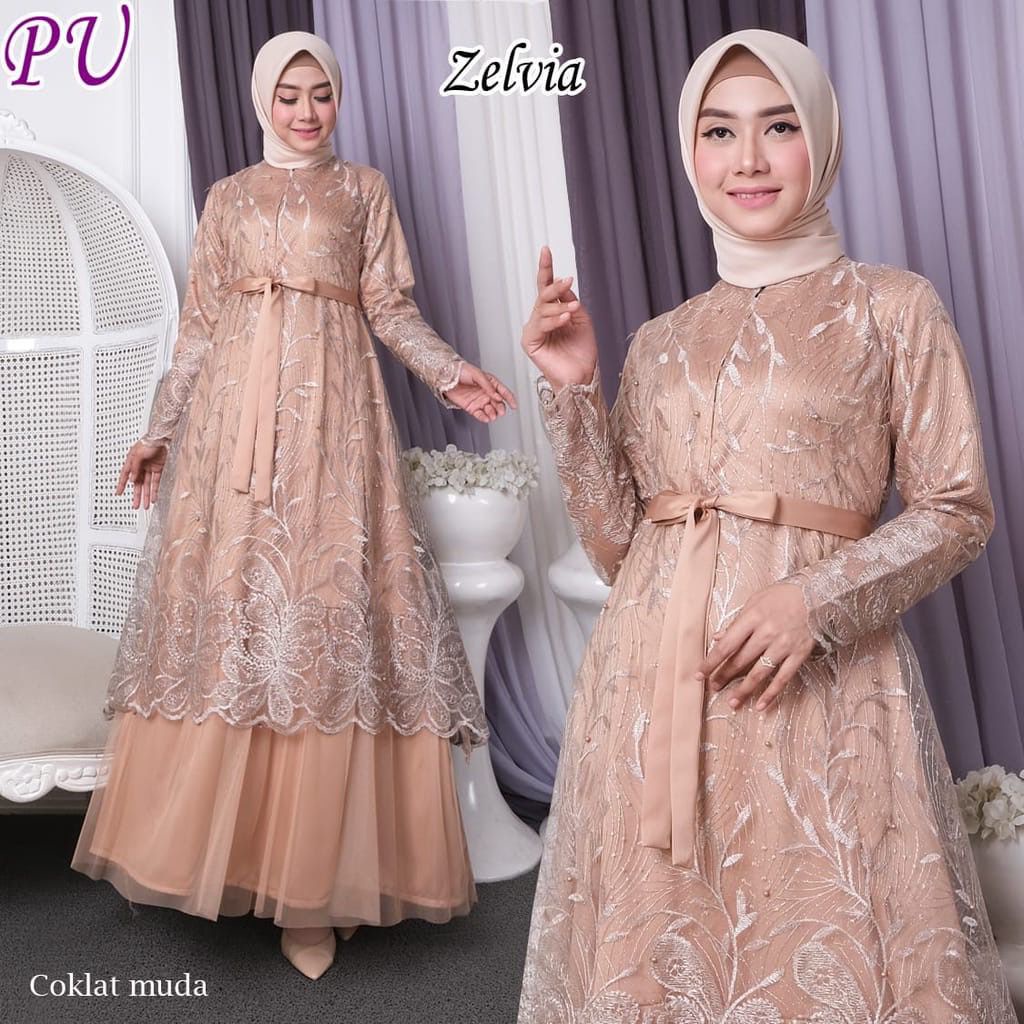 DRESS REMAJA KONDANGAN MUSLIM WANITA BROKAT TILLE TERBARU GAMIS MUSLIMAH BAJU SERAGAMAN PERNIKAHAN LAMARAN BAJU LEBARAN TERBARU WEDDING DRES GAMIS PESTA BRUKAT WARNA NAVI MARUN LATTE DUSTY GREY MURAH PREMIUM LENGAN PANJANG HIJAB KEKINIAN BARU KAYLA MAXY