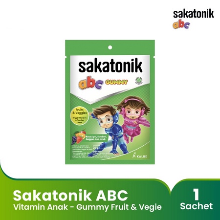 Sakatonik ABC Gummy Fruit &amp; Veggie per sachet