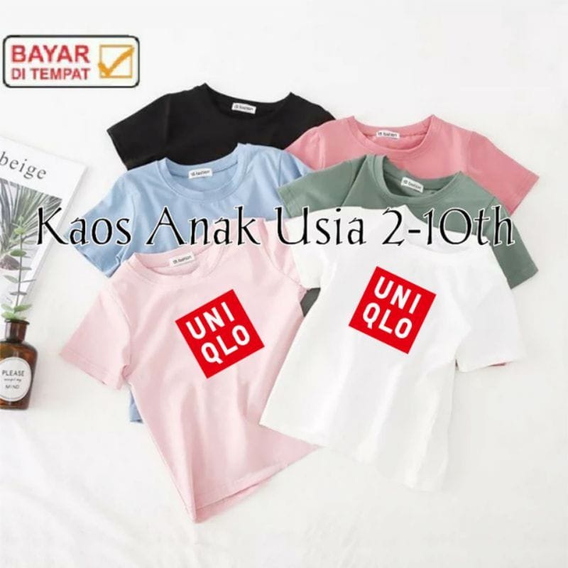 (Hkstore26) ATASAN KAOS ANAK2 UNISEX PAKET ISI 6PCS GAMBAR CAMPUR/DIGITAL SABLON