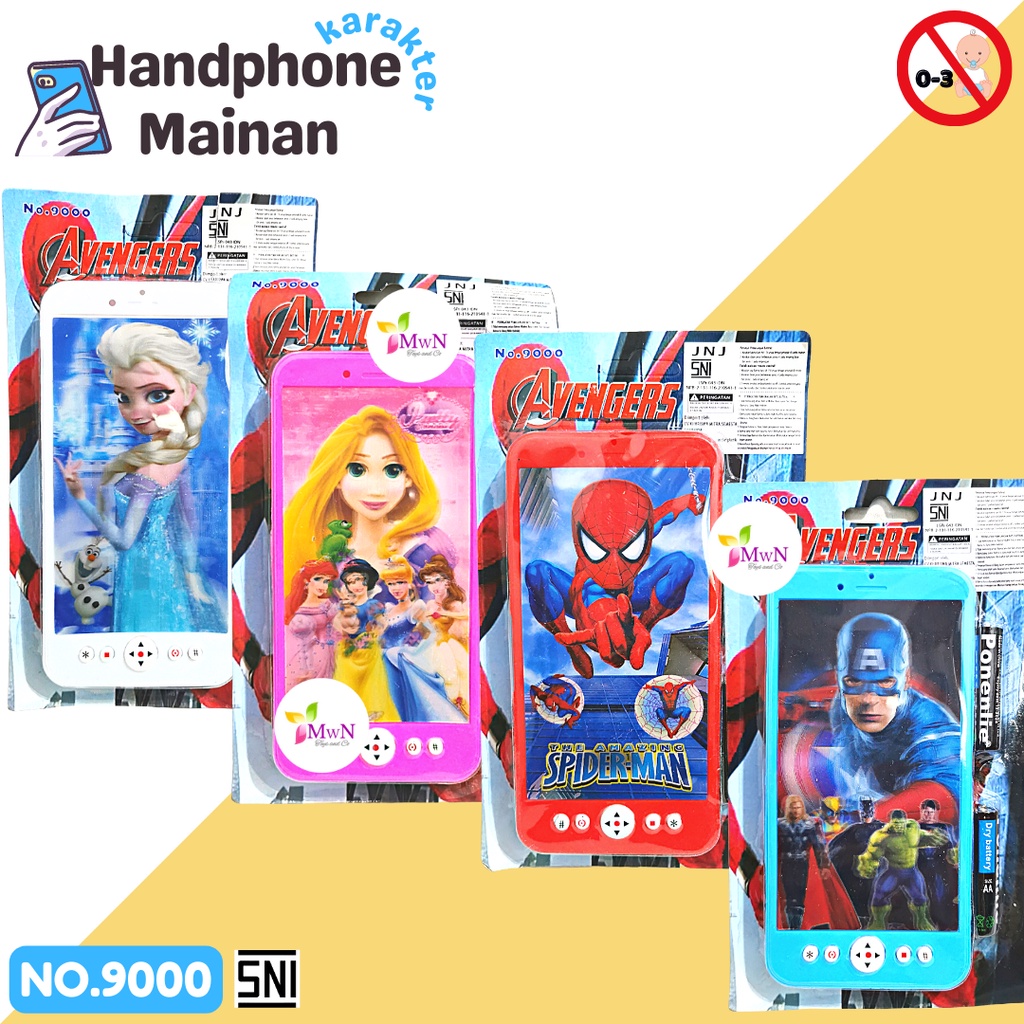 MWN Mainan Anak Handphone Dengan Karakter No.9000