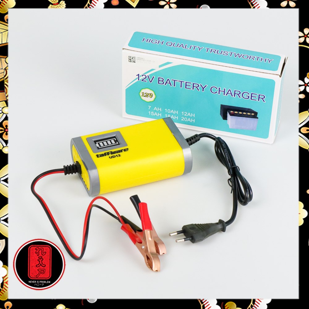 Taffware Charger Aki Motor Lead Acid 12V 2A - UD12 - Yellow