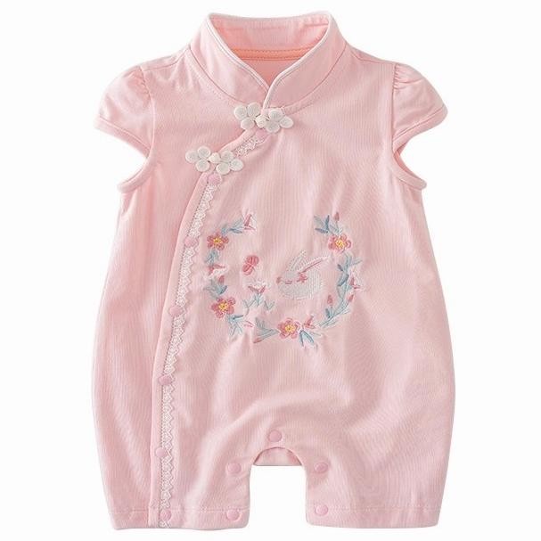 Baju Bayi Jumper Bayi Imlek Gaya Klasik Cina Cheongsam Katun