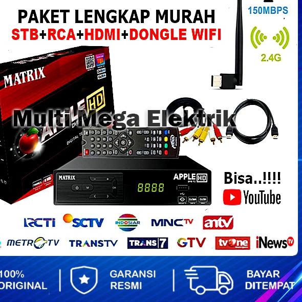 ℗ SET TOP BOX TV DIGITAL STB MATRIX APPLE DVBT2 UHF EWS FULL HD RECEIVER DIGITAL TV LED TABUNG ❇