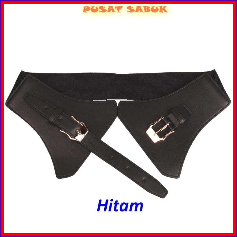 Gesper Belt Ikat Pinggang Wanita Lebar Sabuk Fashion Korset Korea Obi Cewek Gasper besar kulit Hitam Elastis Karet Kekinian Cantik Grosir Murah Model Jumbo Big Size Women Belt Hitam Krem Praktis Modis Oby Mewah Pingang Blet Karet Langsing Pesta Cm Kuat