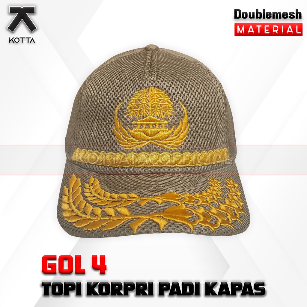 Topi Korpri Golongan 4 - Topi Abdi Negara Golongan 4  Krem - Topi Pns Korpri Golongan 4