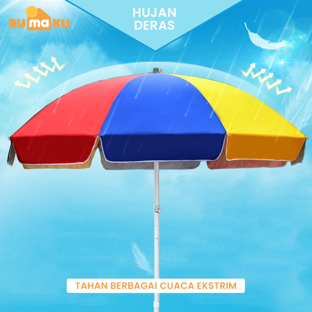 Rumaku Payung Tenda 180 CM Jualan Taman Pantai Cafe Bazar Lapak