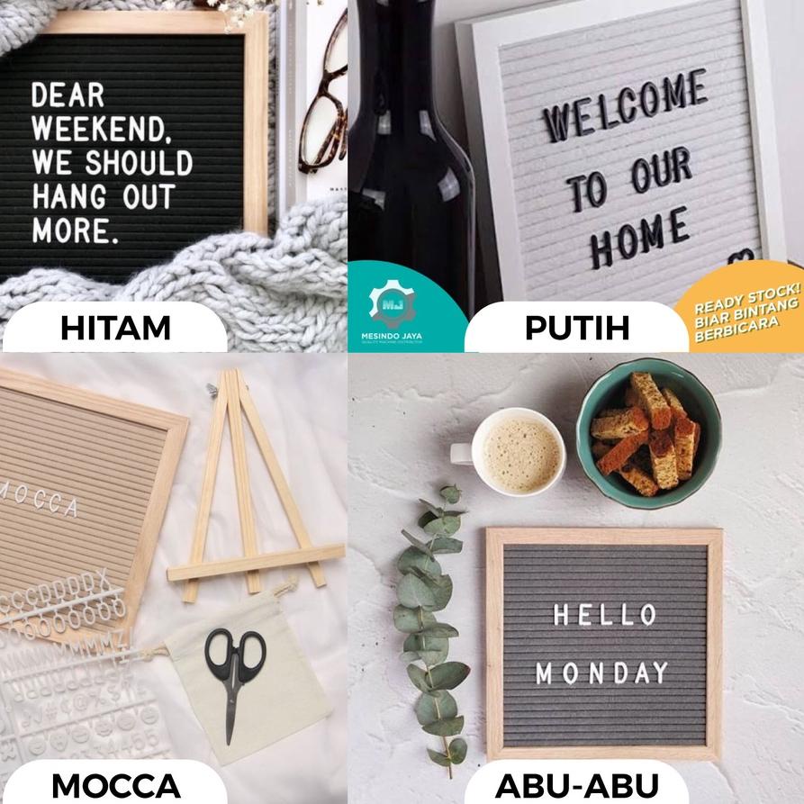 

♟ Papan Huruf Cafe, Papan Nama Bayi LENGKAP! 1 SET Felt Letter Board changable felt letter board DIY ♚