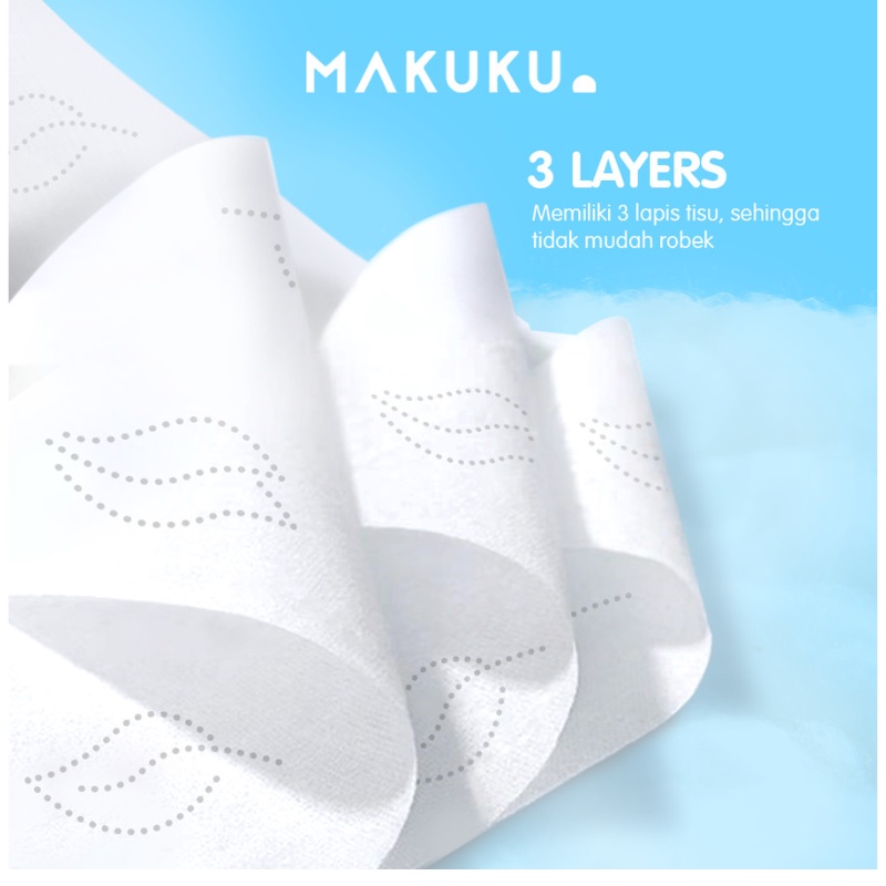 Paket Isi 5 Makuku Air Tissue 3ply 40 Sheets Facial Tisu Tissue Bayi Isi 5pcs Makuku WHS