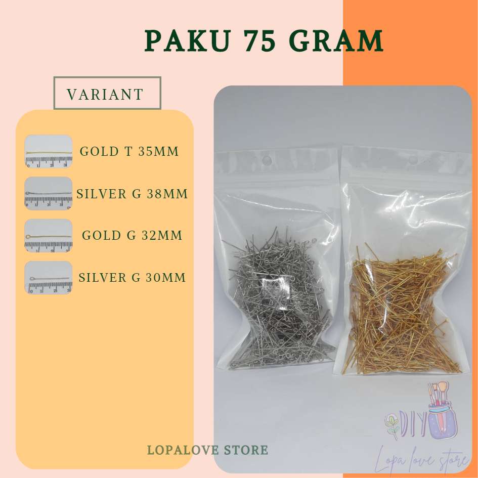 30 gram Paku G & T - paku T paku G Bahan kerajinan - kalung konektor masker - manik manik