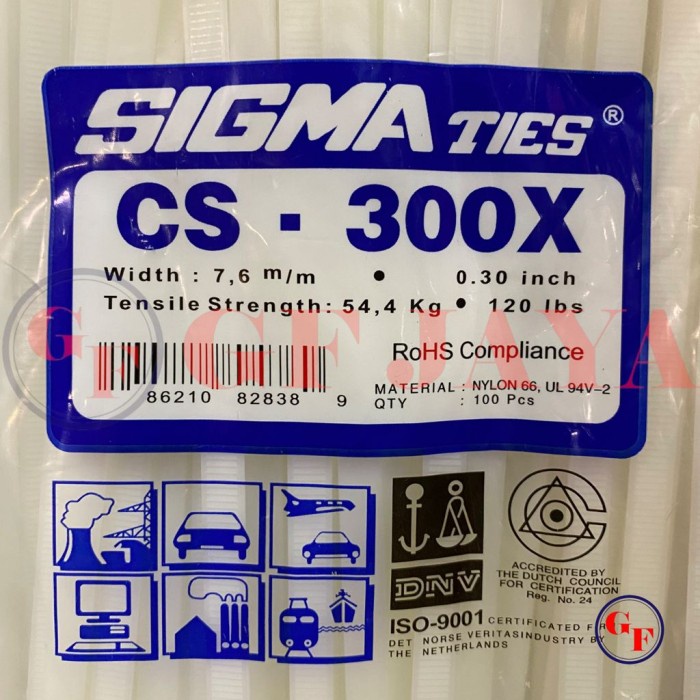 

Terlaris Kabel Ties Sigma Cs 300X / 30Cm Putih Cs300X Cable Tie White 30 Cm