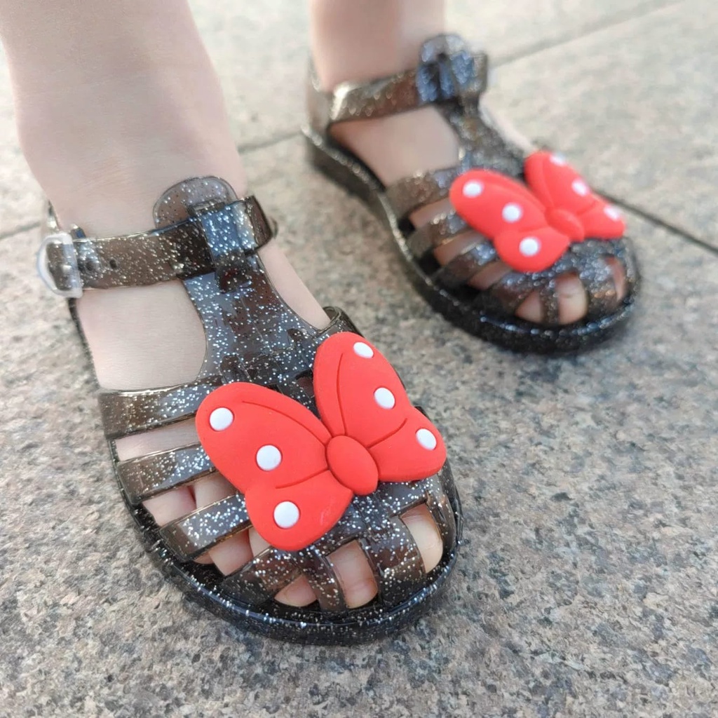 SIZE 24-30 LV0172 Sandal Jelly Anak Perempuan Sandal Anak Perempuan Lucu Sandal Anak  Motif Pita Kupu-Kupu