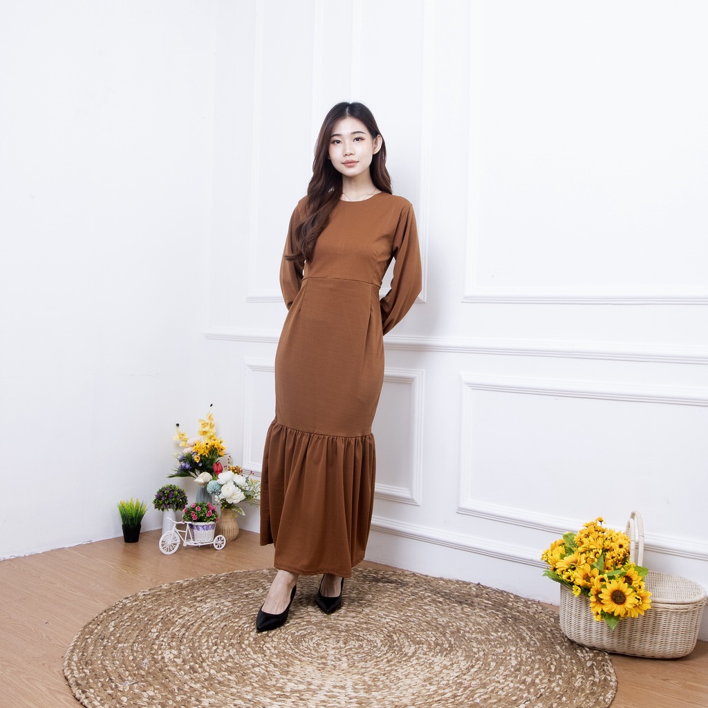 ZASKIYA - DRESS ARA KOREAN LOOK // DRESS WANITA FISHTAIL // DUYUNG DRESS MUSLIM