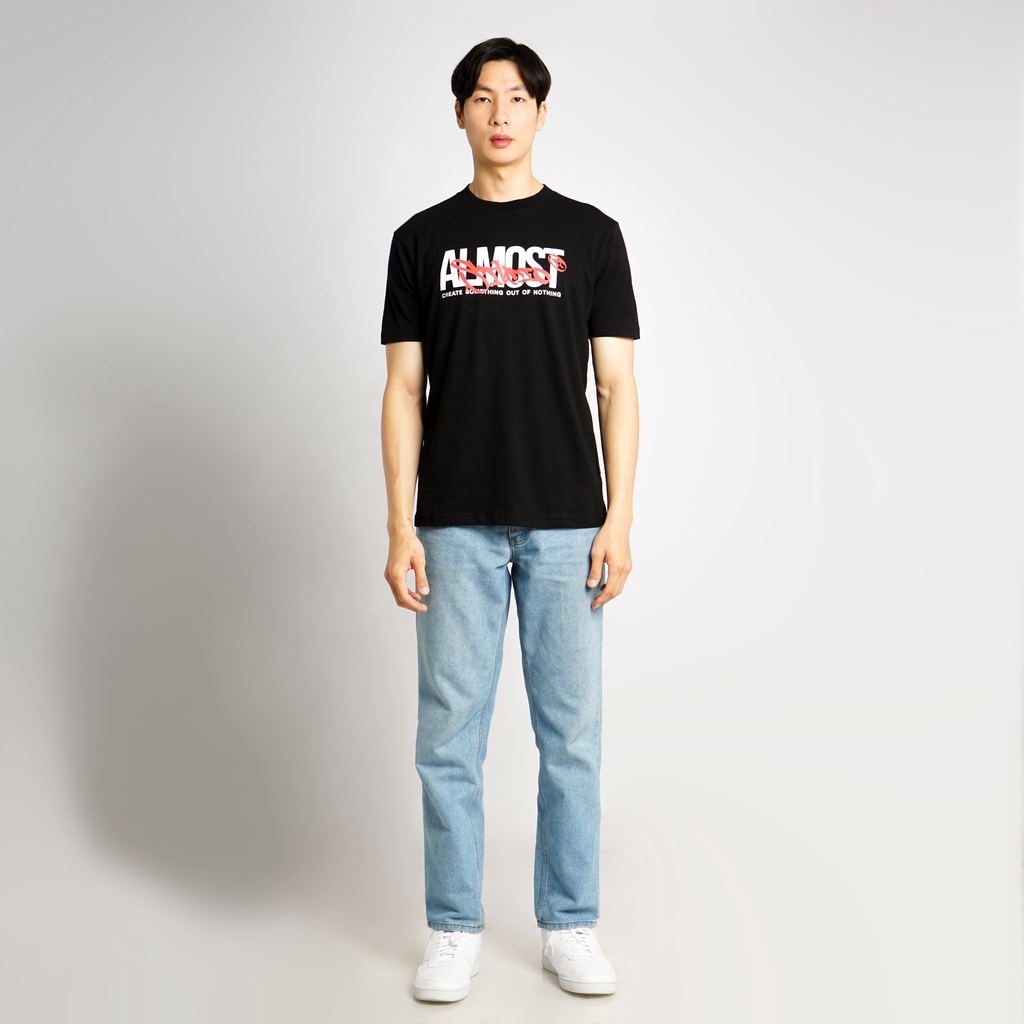 Almost Studio - T-Shirt - Red Tag - Black