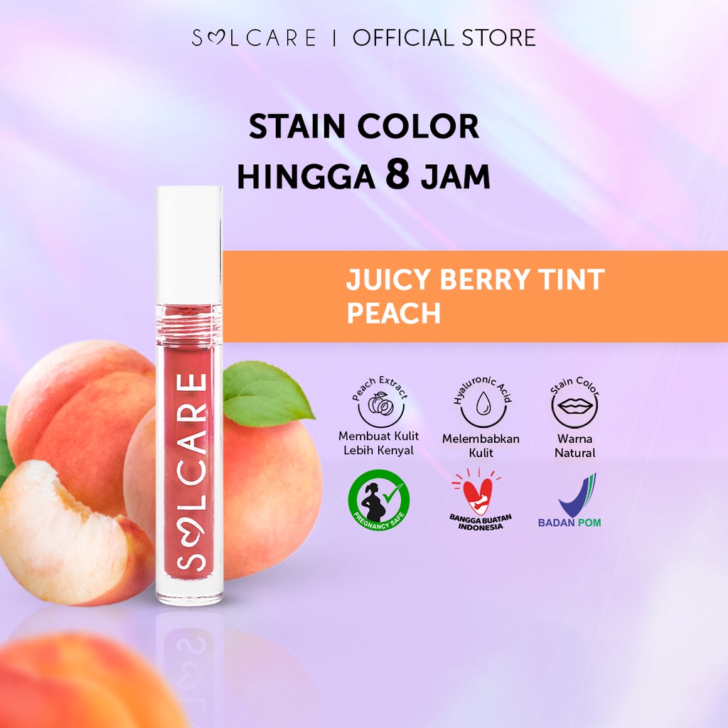 [COD] Solcare Juicy Berry Tint - Liptint Stain Hingga 8 Jam