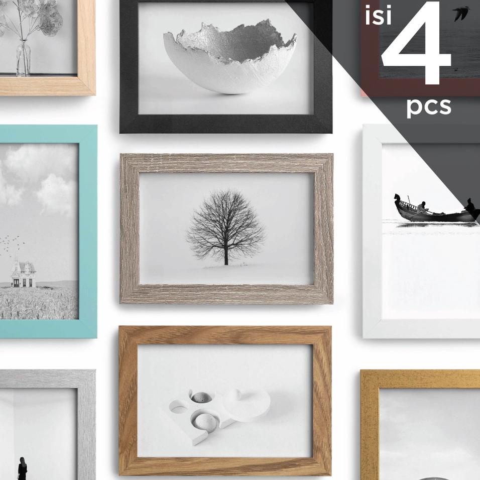 ✨COD✨ PICORA ALTO 4R (10x15cm) Pigura Frame Bingkai Foto - ISI 4 PCS gas 
