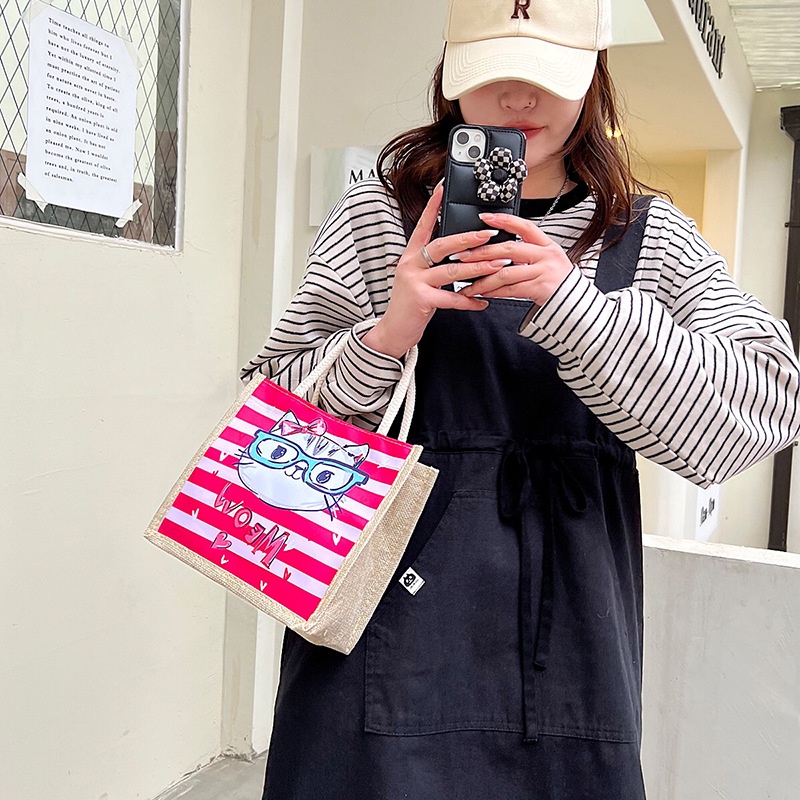 Tas Fashion Tote Bag Linen Cartoon Cute 922-54
