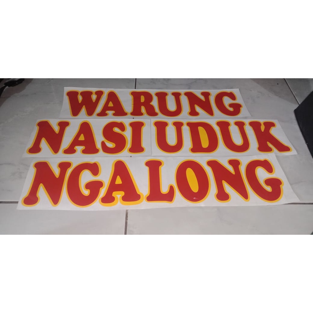 

stiker cuting vinyl custom per hurutf ukuran tinggi 10 cm 2 warna paling murah