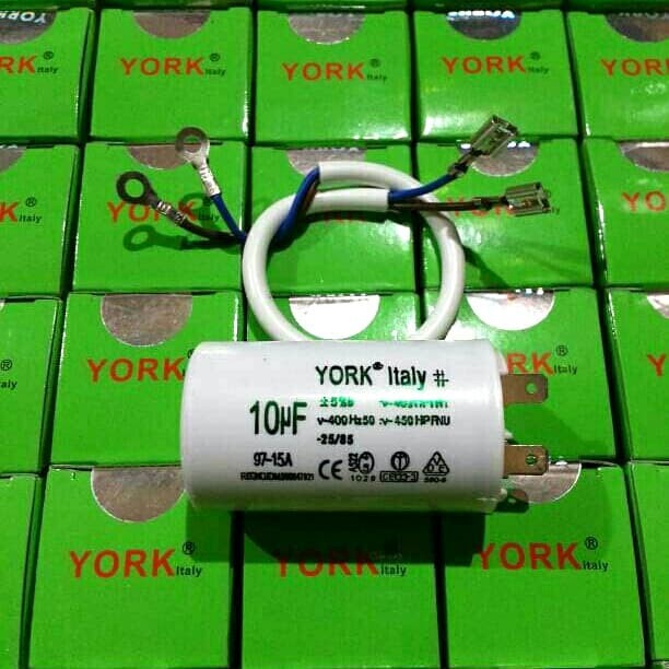 KAPASITOR/CAPASITOR POMPA AIR YORK 10UF-450V #ORIGINAL