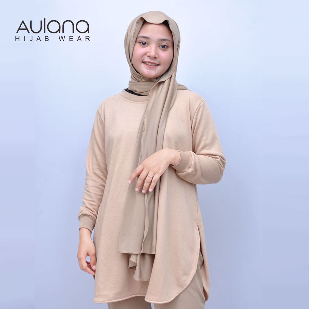 Kaos Baju Tunik Atasan Panjang Kaos Polos Simple Tunik Atasan Panjang KIRANA TUNIK Baby Terry Premiu