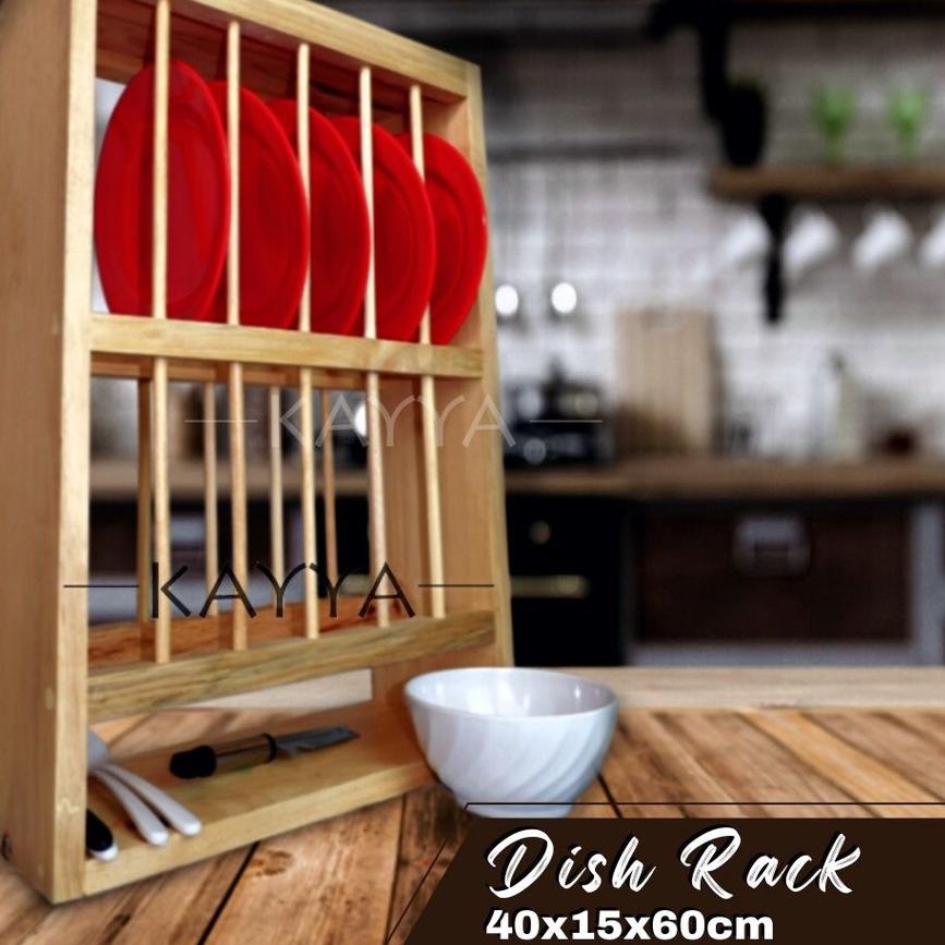 ➯ Rak Piring Kayu [KV118] / Rak Piring Modern / Rak Piring Kayu by KAYYA / Rak Piring Kayu Modern ➴