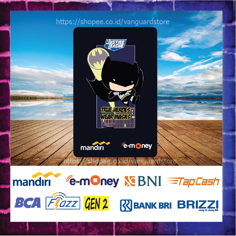 KARTU E MONEY E TOLL BABY BATMAN TERBANG EMONEY MANDIRI FLAZZ BCA BNI TAPCASH BRIZZI BRI - 1 SISI