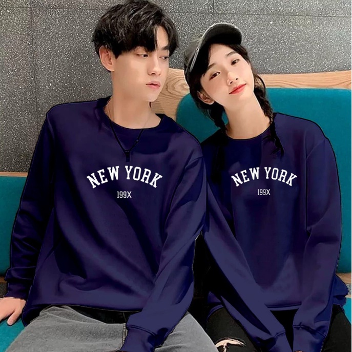 COD BAJU LENGAN PANJANG COUPLE NEW YORK 199X / CREWNECK LENGAN PANJANG PASANGAN