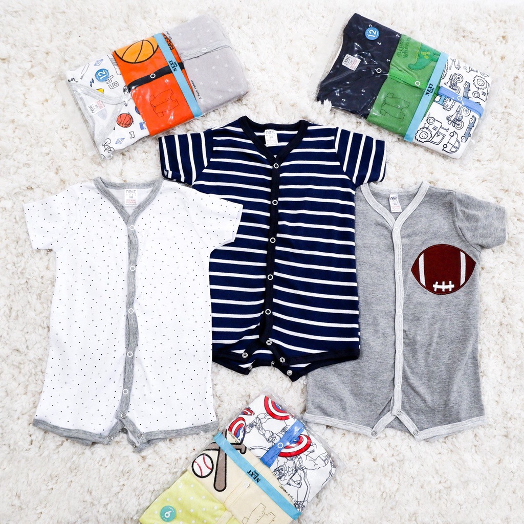 LID9041 Girls/boys 3 in 1 Jumper/ Romper Pendek dg Kancing Premium Cotton - Your Affordable Quality!