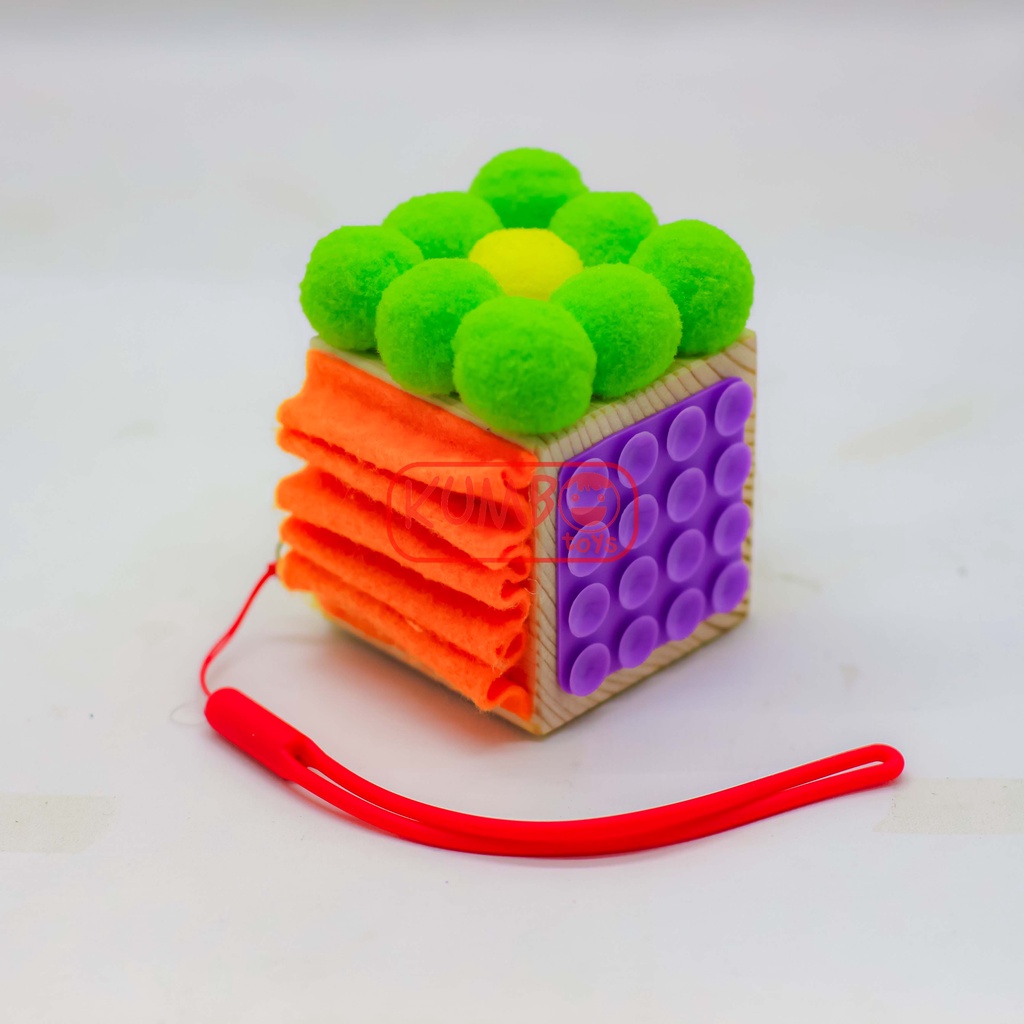 Mainan Montessori Sensory Cube Sensory Play Mengenal Tekstur