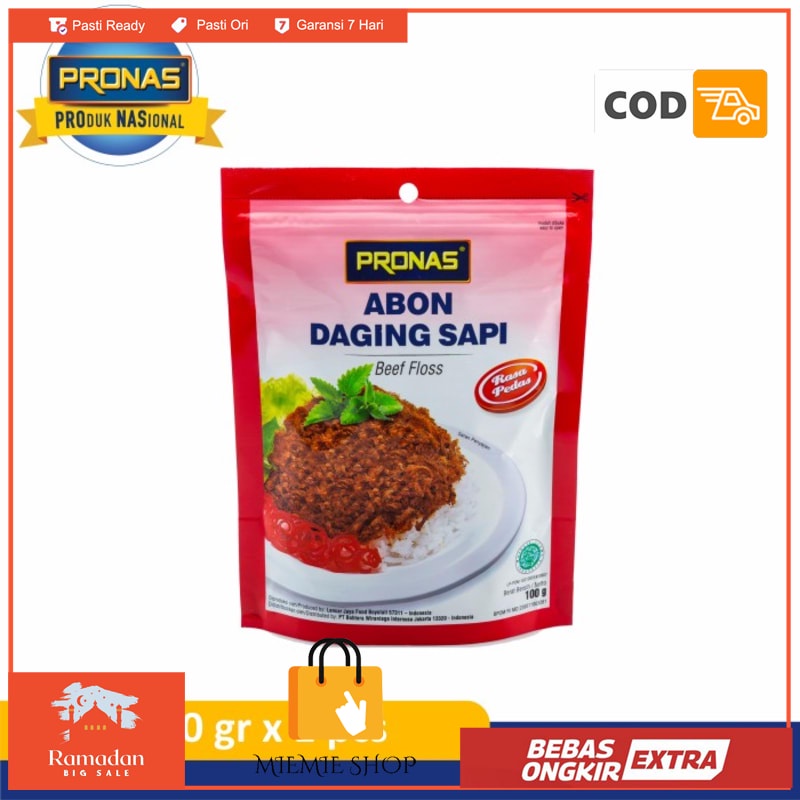 

Pronas Abon Sapi Rasa Pedas 100 g dengan kemasan Ziplock