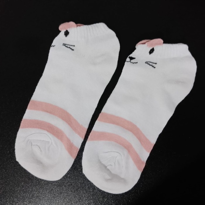 Kaos Kaki KS54 Kaos Kaki Wanita Motif Kucing Lucu Fashion Korea