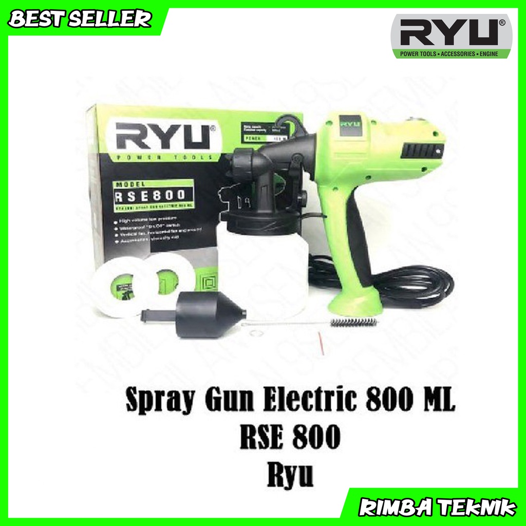 Promo Mesin Spray Gun Electric 800 ML Tipe RSE800 RYU Original Terbaru / Mesin Semprot Cat Listrik / Mesin Semprot Air Listrik / Tembakan Cat Listrik / Alat Cat / Spray Gun Elektrik Cat Minyak / Sprayer Elektrik / Sprayer Gun / Terlaris