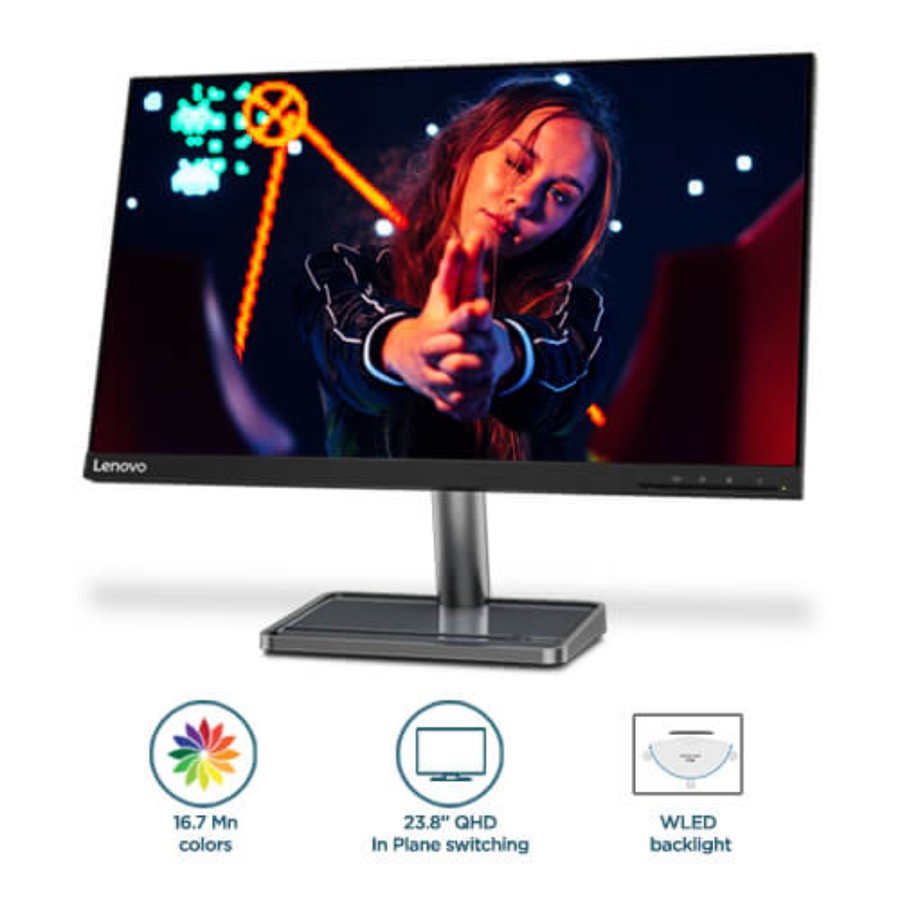 Monitor LED Lenovo L24Q-35 24&quot; IPS QHD 1440p 75Hz HDMI DP Speaker