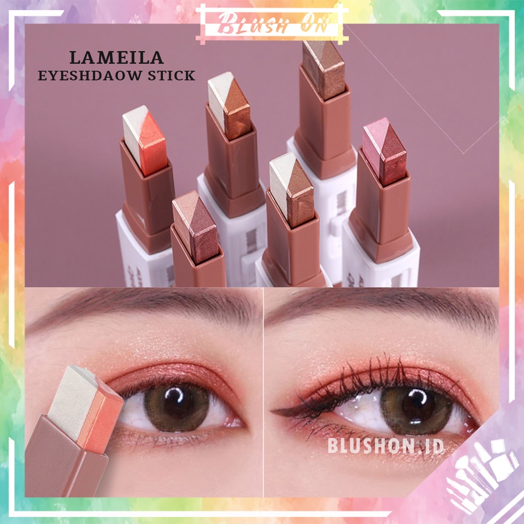 LAMEILA Eyeshadow Stick Gradiant Ombre Korean Style Waterproof Eyeshadow Stik Ganda Warna 3052