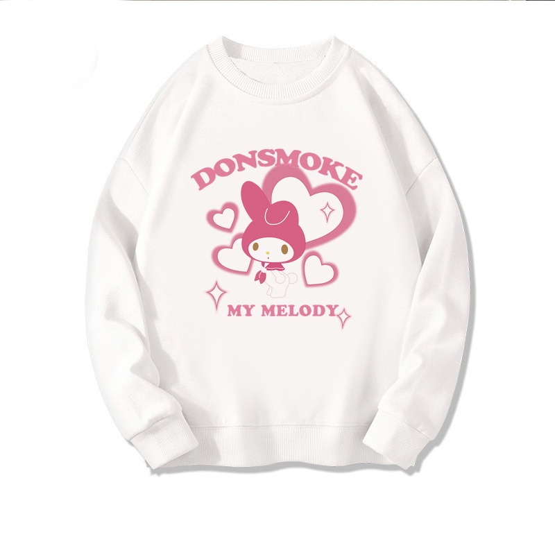 Sweater Oversize Pink Cartoon Unisex Sweater Oversize Korean Style