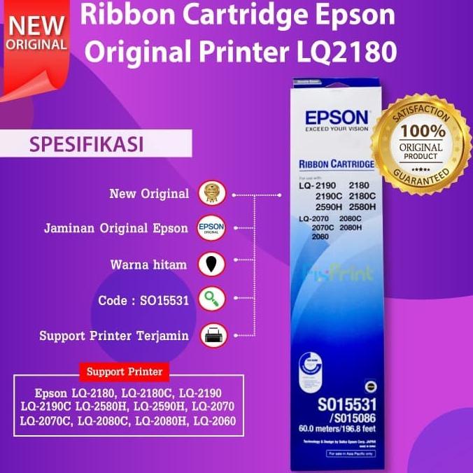 

Ribbon Cartridge Epson Original LQ2190 LQ-2190 LQ2180 LQ-2190 S015531